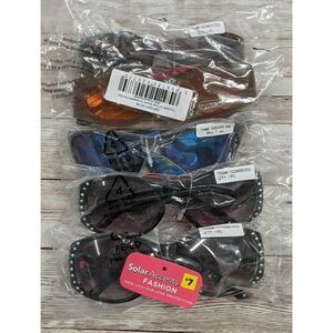 Set of 5 Solar Accents Sunglasses Frame Shatter-Resistant Polycarbonate Lens